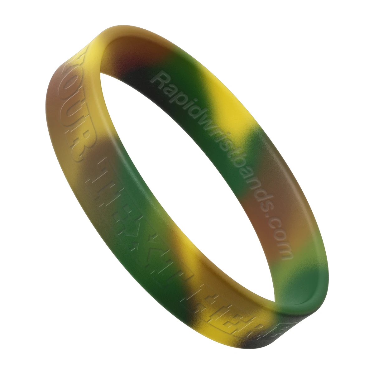 Swirl Camo Wristband With Your Text Here Embossed