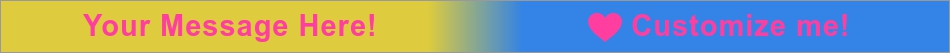 Your Message Here! Customize me! Yellow Blue Ink Injected Wristband outside