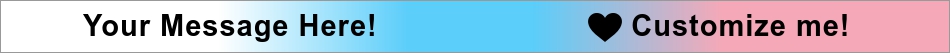Your Message Here! Customize me! Blue White Pink Ink Injected Wristband outside