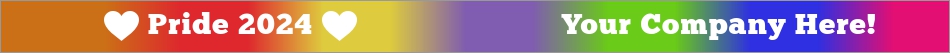 Pride 2024 Your Company Here! Rainbow Ink Injected Wristband
