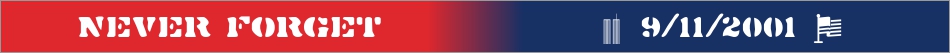 Never Forget 9/11/2001 Navy Blue Red Ink Injected Wristband outside