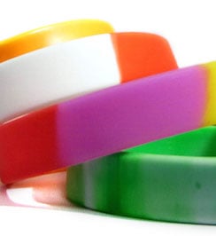 BRAND NEW Adult/Youth 1/2 Inch Silicone Wristbands Rubber Bracelets